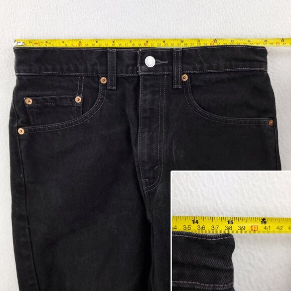 Levi's Vintage 505 Jeans 90s Black Regular Straight Leg Men's "31x30" Real 30x30 - Picture 5 of 11